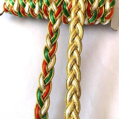 4m/13.12ft per verpakking kantversiering rood groen goud satijnen lint bruiloft feest naaien gordijn DIY handgemaakt gordijn jurk hoeden accessoire decoraties