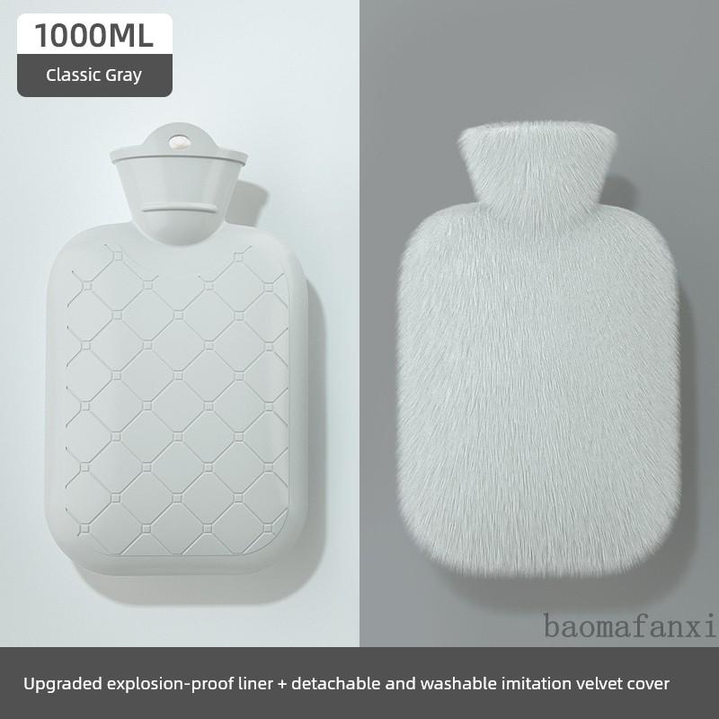 Hot Water Bottle for Warming, Plush Hot Water Bag for Stomach, Bed, and Hand Warming, Explosion-Proof, Suitable for Female Students and Menstrual