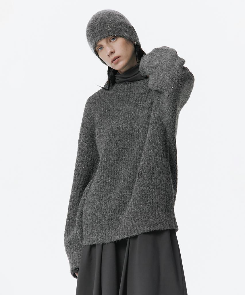 Teulimingbeodeu Spangle Knit Pullover [ Gray ]