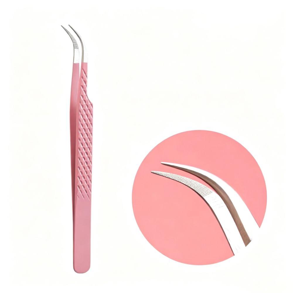 Anti-static Eyelash Extension Tweezer Stainless Steel Fiber Tip Makeup Tool Beauty Salon
