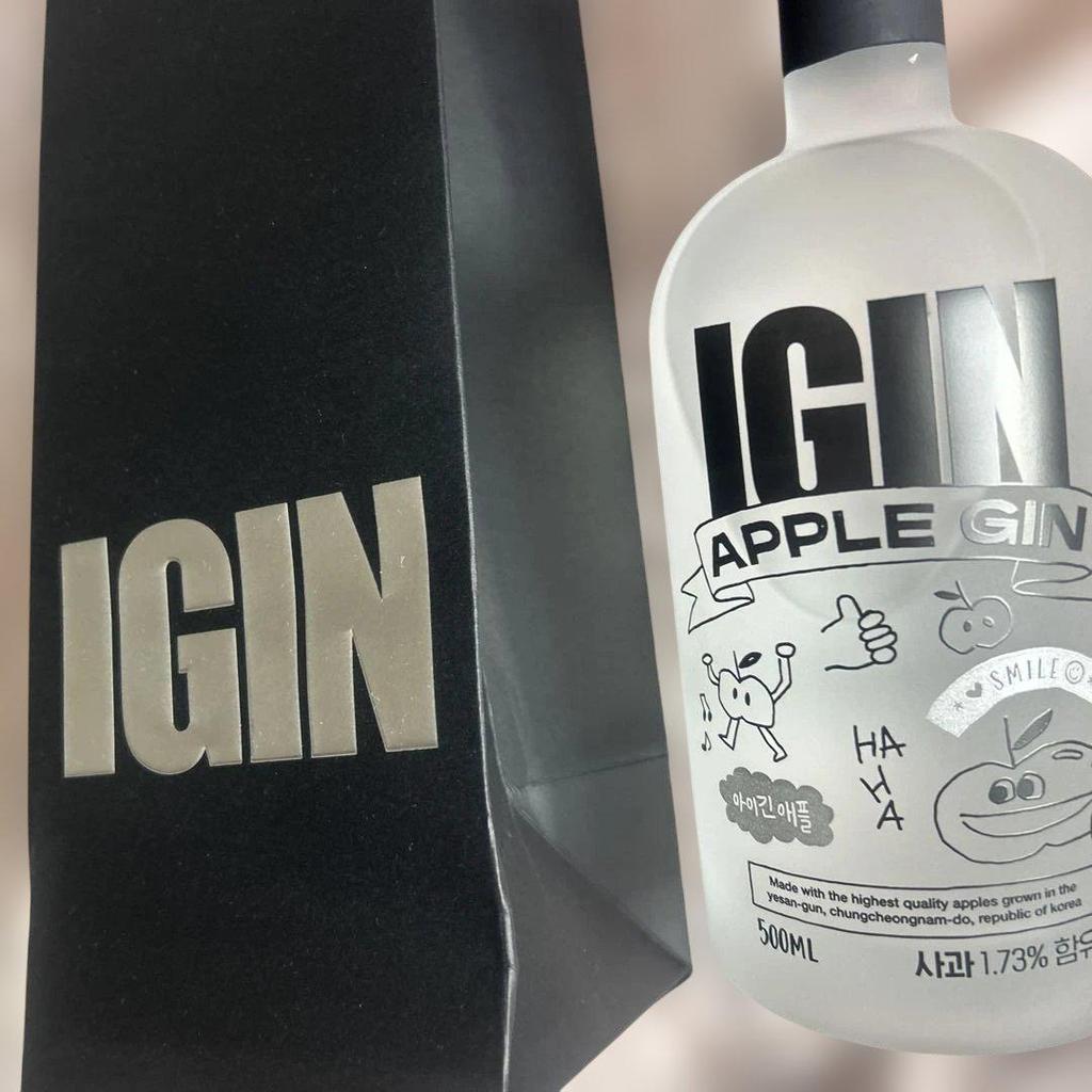 [USED] IGIN APPLE GIN 500ML 40% Made in Japan - Carry Bag