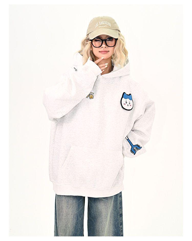 Women's Oversized Usagi Ko Hachi Velcro Hooded Sweatshirt - Autumn/Winter Edition