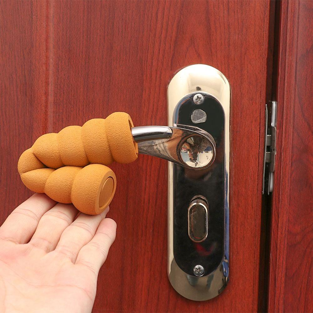 Spiral Door Knob Cover EVA Door Handle Protector Elastic Crash Pad  Bedroom