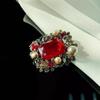 Women Trendy Classic Pearl  Square Brooch Pin Luxury Vintage Badges Lady Clothing Decor Jewelry Gift