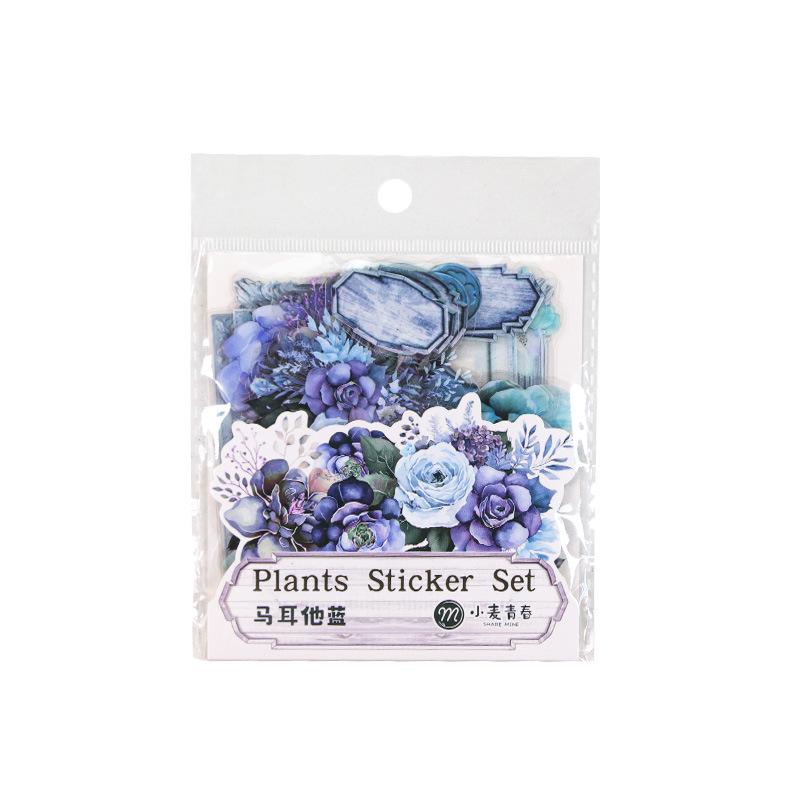 Creative and Cute Cartoon Notebook Stickers Featuring Floral Decorations From The Manxiang Huayu Garden Notebook Sticker Collection