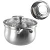 Cooking Pots Soup Pot Stockpot 1 Set 24x13.7cm Cookware Stainless Steel With Glass Lid Kitchen Accessories Portable Useful