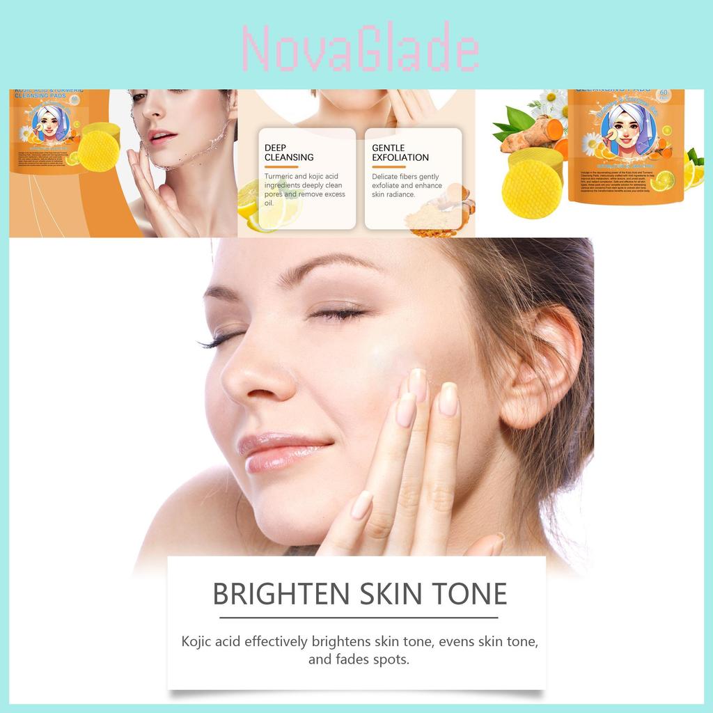 Hoygi Turmeric Alkaline Cleansing Pads For Hydrating And Moisturizing Skin Care