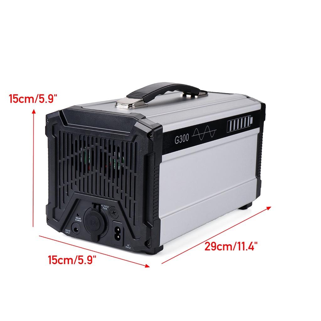 G300 296Wh Portable Power Station Solar Generators Pure Sine Wave Inverter Power Supply 600W for CPAP Home Camping Emergency Tool