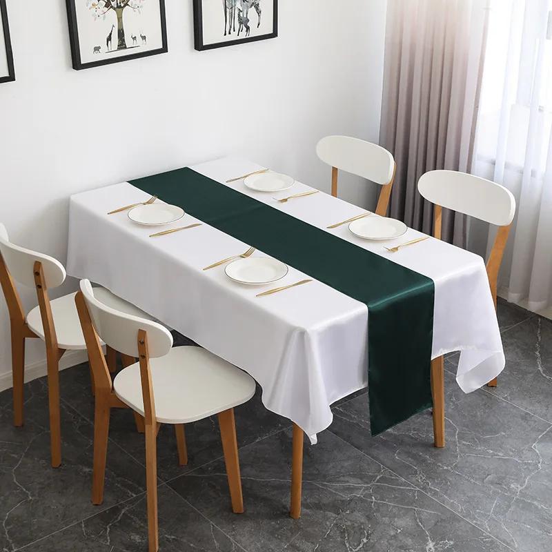 10Pcs Satin Table Runner 30cm X 275cm Wedding Party Supply Christmas Home Modern Coffee Dining Luxury Table Decoration