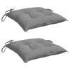 VidaXL Set of 2 Chair Cushions, Seat Pad with Tie Strings, Waterproof Outdoor Cushion, Grey 50x50x7 Cm 361510