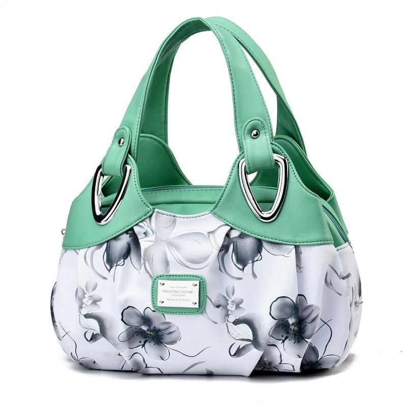 Contrasting colors, new fashion trends, large-capacity printed simple women's bags