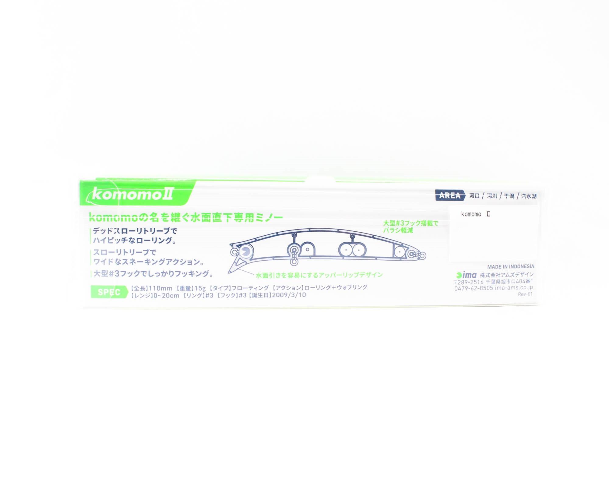 Leurre Ima Komomo II 110 Mm Flottant, 15g, Hameçons N°3, Pour Bar, Neuf