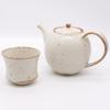 Mino Shino Inverted Sencha Approximately 8cm In Diameter X In Approximately 170ml Ivory Microwave and Dishwasher Made In Ware, Rust-colored Glaze,