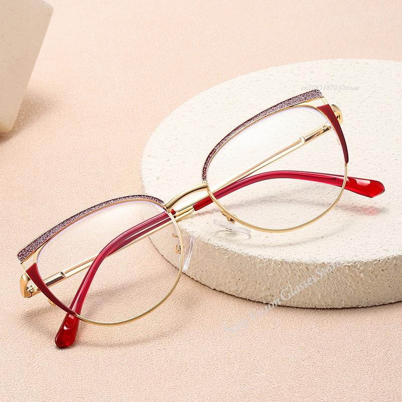 Elegant Cat Eye Blue Light Blocking Glasses Frame Women Anti Blue Light Computer Eyewear Fashion Frame Reading Glasses Female