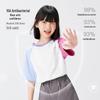 Girl's Summer Cool Breathable Color-block Raglan T-shirt