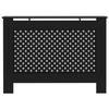 Black Radiator Cover - VidaXL - 112x19x81 Cm - MDF - Storage Space for Books and Ornaments