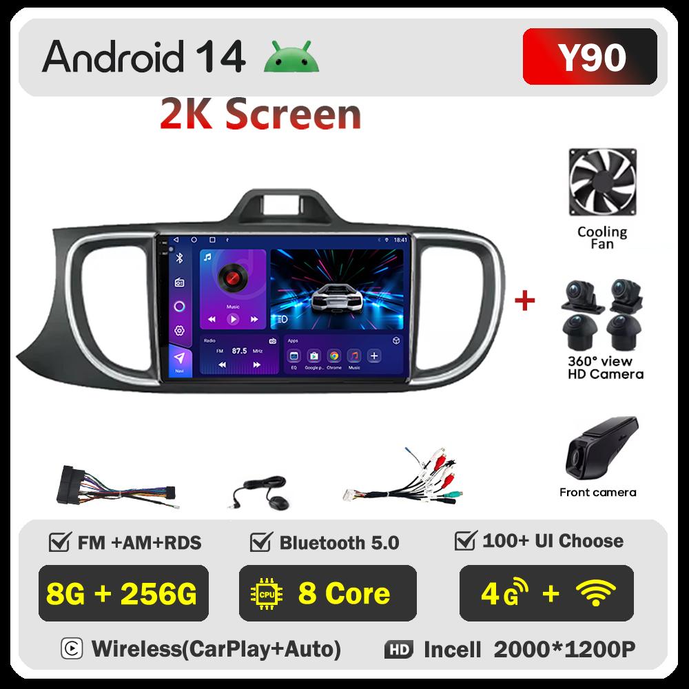 For KIA PEGAS 2018-2019 Car Radio Player Car Carplay Screen Autoradio Mirror Link Car Intelligent Systems Touch Screen DSP RDS