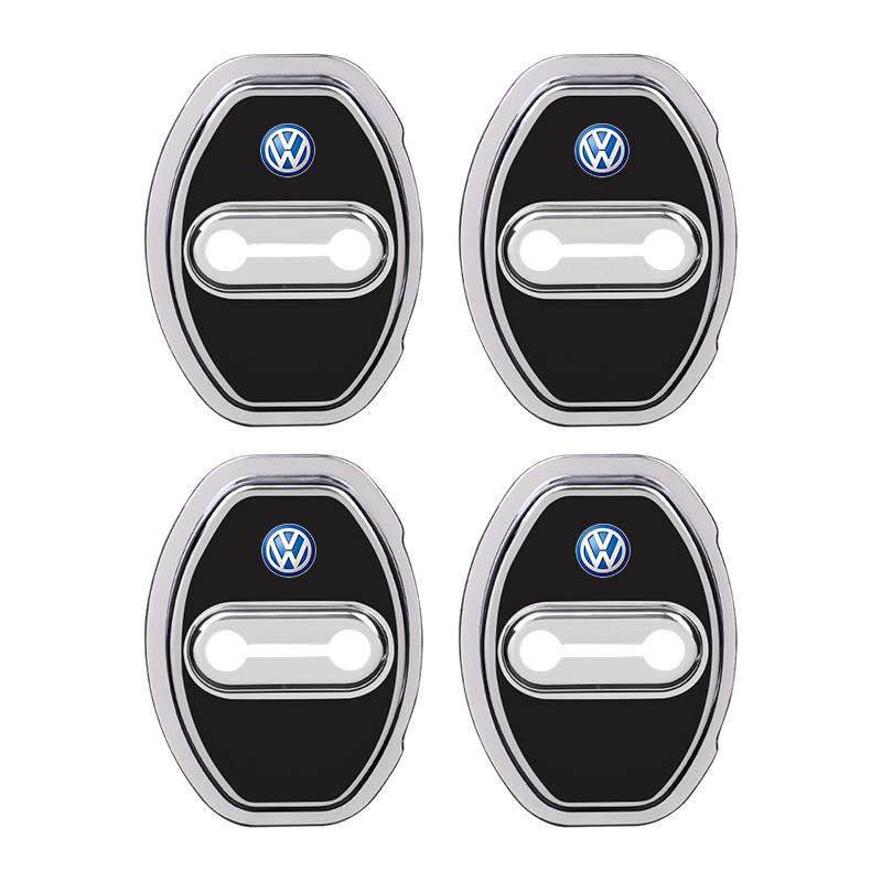 4Pcs Silicone Car Door Lock Buckle Protector Cover Valve Cap For VW Golf Amarok T5 Phaeton Teramont ID3 Tiguan T-Cross Passat MUK5