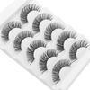 5 Pairs Cat Eye Fluffy Wispy False Eyelashes Clear Band Eyelash Extension Russian Strip Lashes