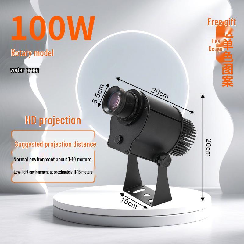 Waterproof Outdoor Logo & Text Projector Light for Shop Facades & Walls