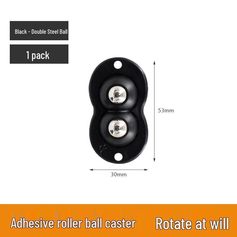 Бесшумные нейлоновые роликовые колеса на шарикоподшипниках - Универсальные стальные колеса для мебели, не требующие сверления