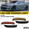 For 2015- Dodge Charger LED Side Marker Turn Signal Light Combo Red + Yellow
