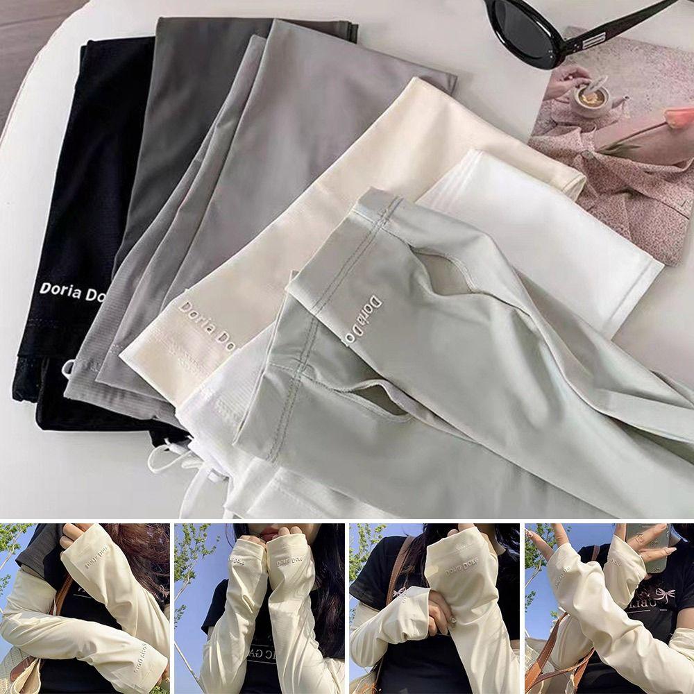 1Pair Cooling Cycling Arm Sleeves Anti-Sun Protection Elastic Arm Cover for Driving Running Basketball Football Golf