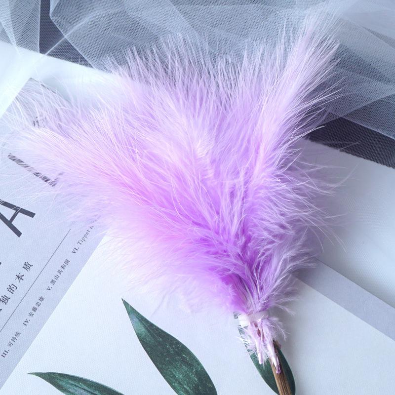 50Pcs Macaron Feather Color Turkey Full Velvet, Dream Catcher Hair Accessories Diy Handmade Materials Bouquet Stage Wedding Decoration