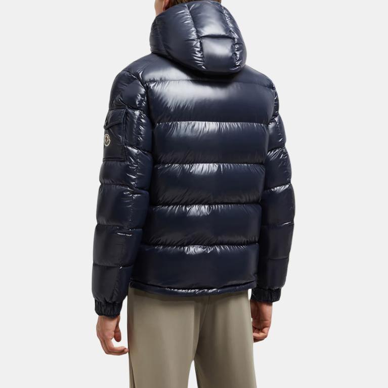 Moncler Maya Hooded Short Down Jacket Down Jacket Unisex Marine Blue K20911A5360068950742