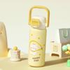 Water Bottle Cartoon Stainless Steel Thermos Cup Cute Double Drinking Mouth Girls Straw Cup Portable Cup New