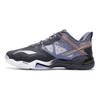 Li Ning Sonic Boom OP Chaussures de Badminton Basse Tige Douces Confortables Antidérapantes Respirantes Absorbant les Chocs Chaussures Homme Noir Gris Or AYZQ009-6