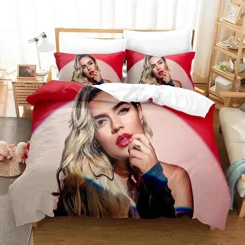 

Comforter Karol G Carolina Giraldo Navarro Bedding Set Boys Girls Twin Queen Size Bed Kids Adult Home Textile Comforter (quilt)-EU Single(135*200cm)3pcs