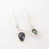 Natural Labradorite Gemstone 925 Sterling Silver Jewelry Handmade Earrings 2.3" EE-166-24