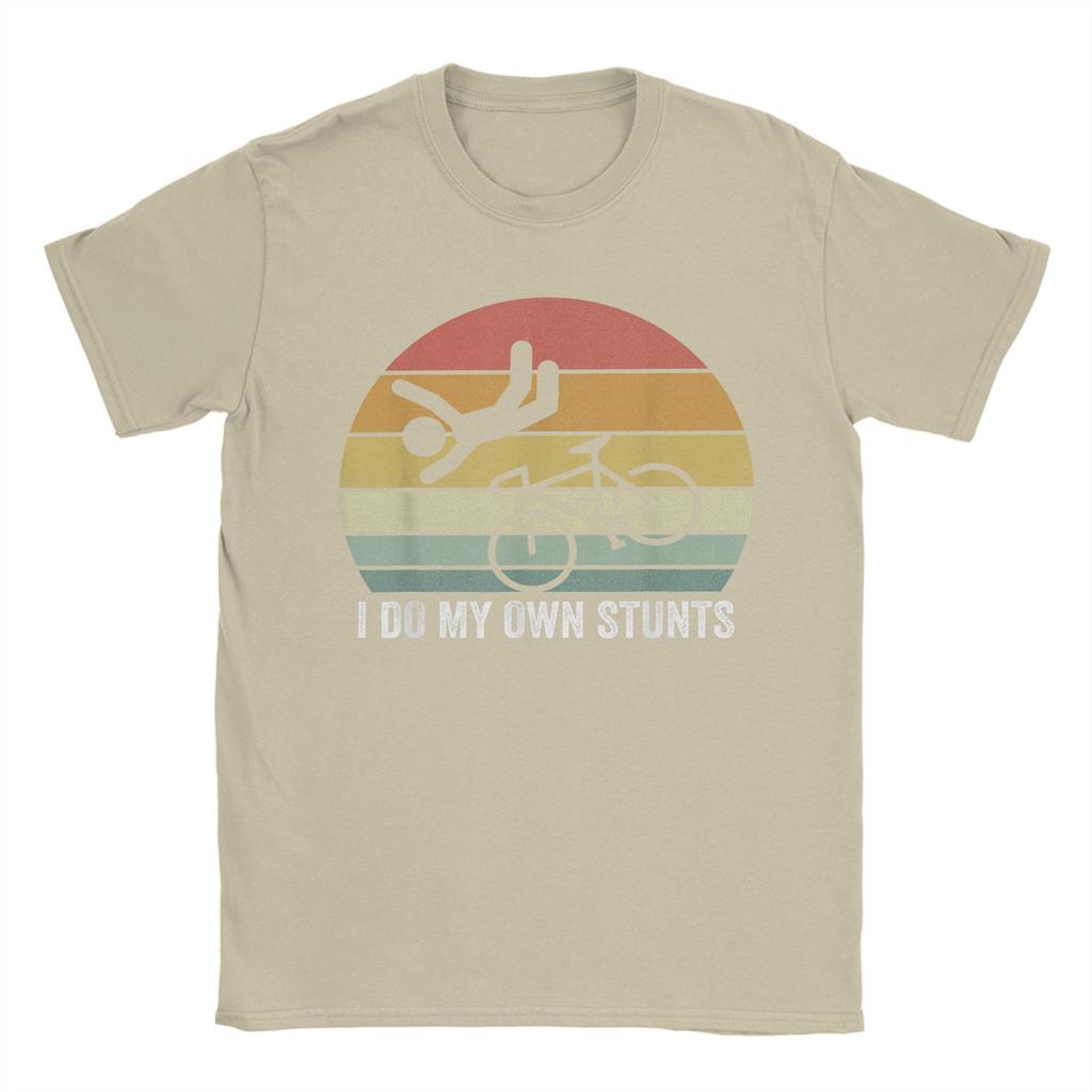 Retro I Do My Own Stunts Shirt Bike Lovers T-Shirt Fashion T Shirts Short Sleeve Y2K Fun Tshirt Summer O-Neck Oversized Clothing