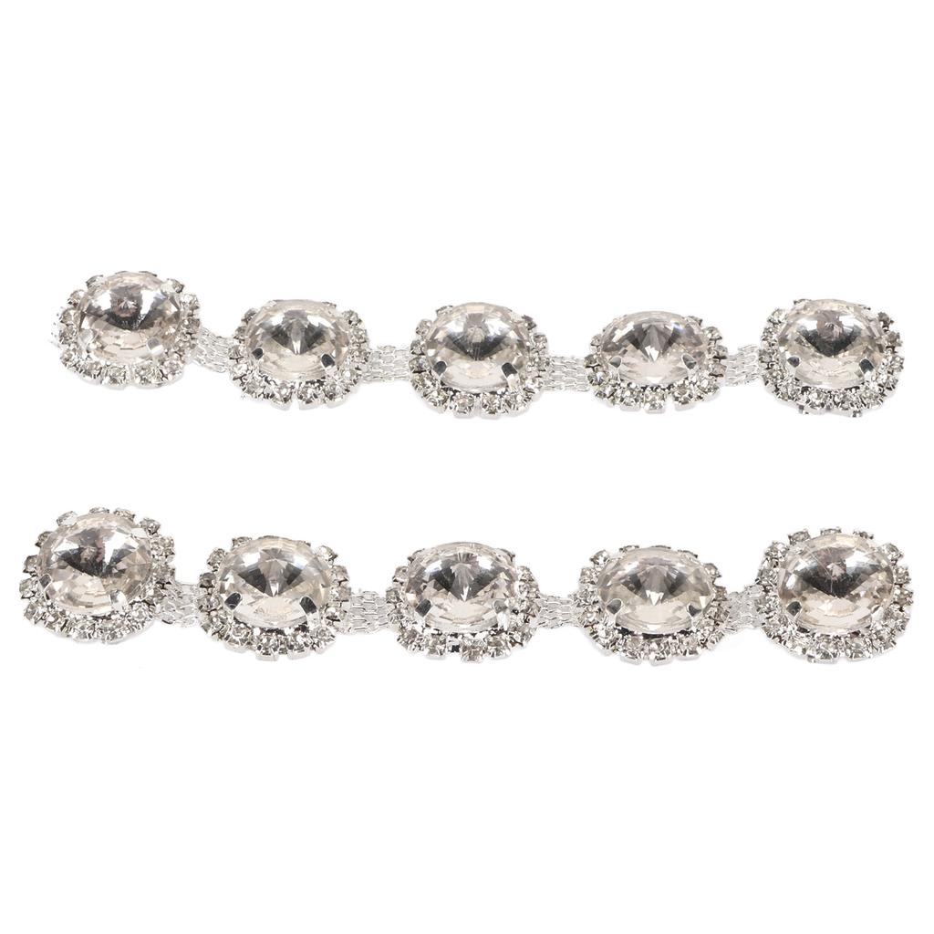 2 Stück Kristallglas Strass Schuhclips Stilvolle Strass Schuhclips Dekoration für DIY Hochzeit