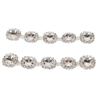 2Pcs Crystal Glass Rhinestone Shoe Clips Stylish Rhinestone Shoe Clips Decoration for DIY Wedding
