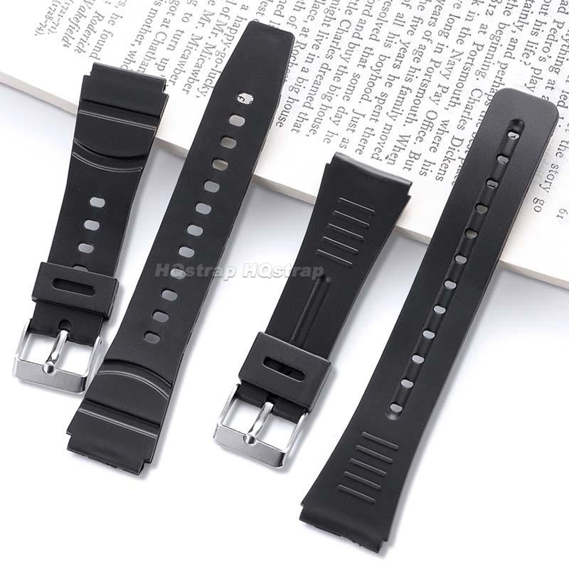 Silicone Watch Strap 12mm 14mm 16mm 18mm 20mm 22mm for Casio F91W F84 F105/108 W800H A158/168 AE1200/1300 SGW400 Universal Band