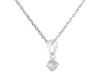 Short Silver Minimalist Women' Necklace with Cubic Zirconia 4mm Silver 42cm