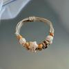 China Ethnisch Retro Jingdezhen Keramik Stern Runde Perlen Kette Armband für Frauen Freundschaft Charme Schmuck Zubehör Geschenke