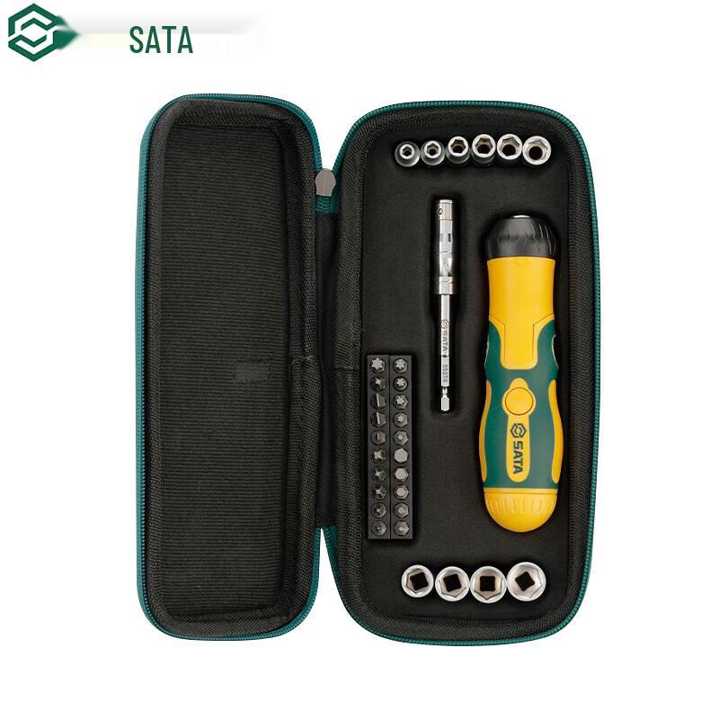 SATA 38-Piece Foldable Ratchet Screwdriver and Socket Set