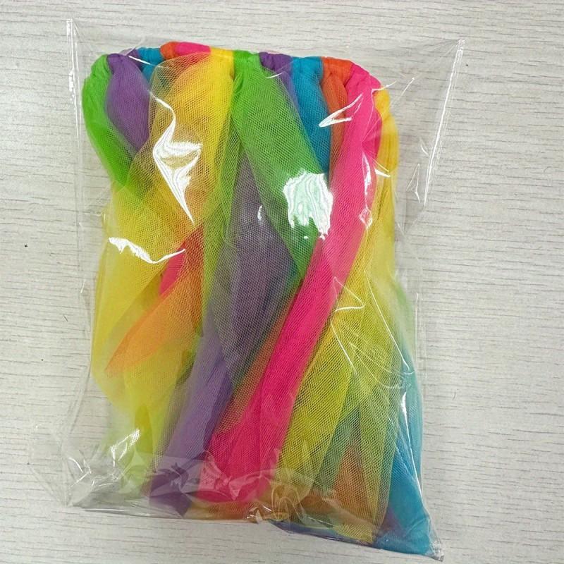 Tutu Skirt Chickens Ducks Geese Handmade Netting Ruffled Pet Costume Colorful Vertical Stripe Half