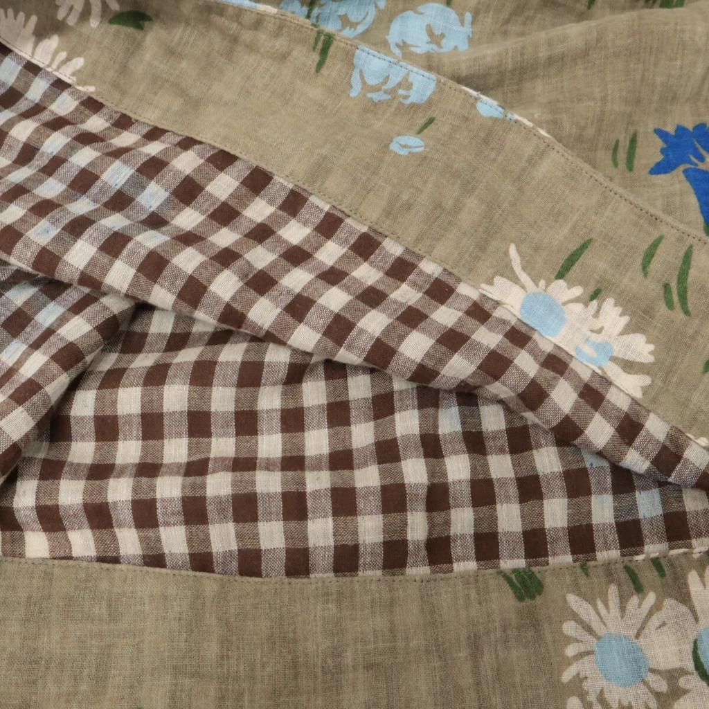 45R 71140084 Khaki Double-woven Country Flower Skirt skirt Not written khakiUsed