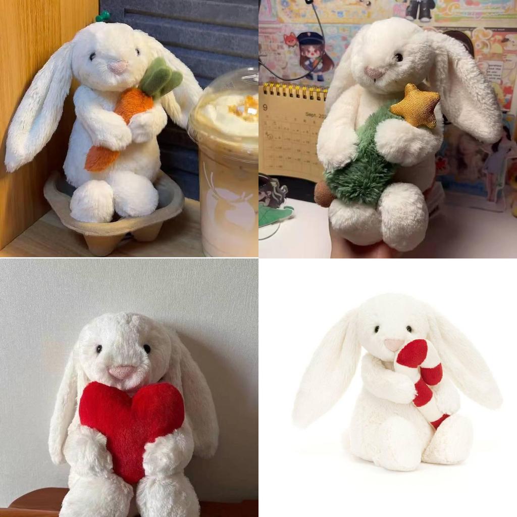 Bunny Bashful With Candy Cane Plush Doll Stuffed Animal Playroom Gifts Decor