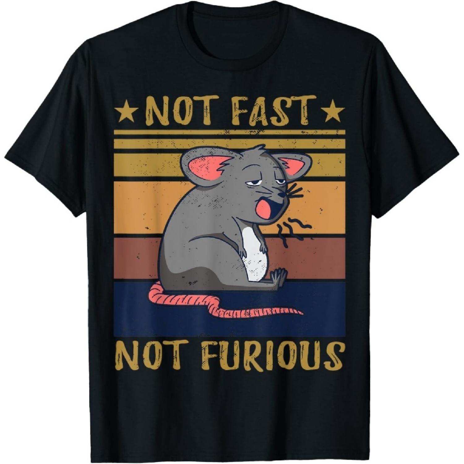 Not Fast Not Furious Mouse T-Shirt S