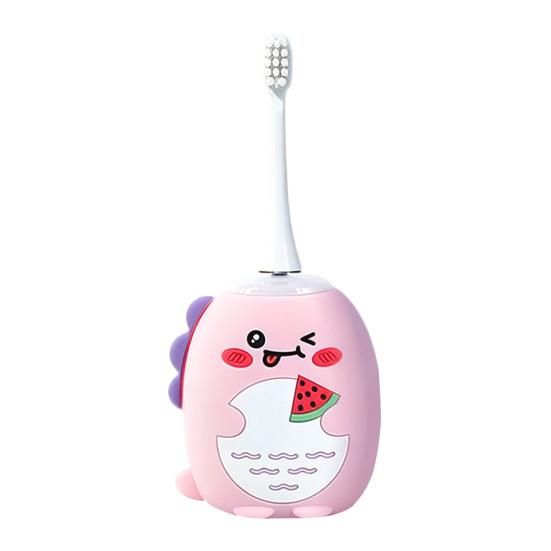 

Kids U-Shaped Ultrasonic Electric Toothbrush IPX7 Waterproof Automatic Cartoon Dinosaur Toddlers Boys Girls Rechargeable Toothbrush S розовый