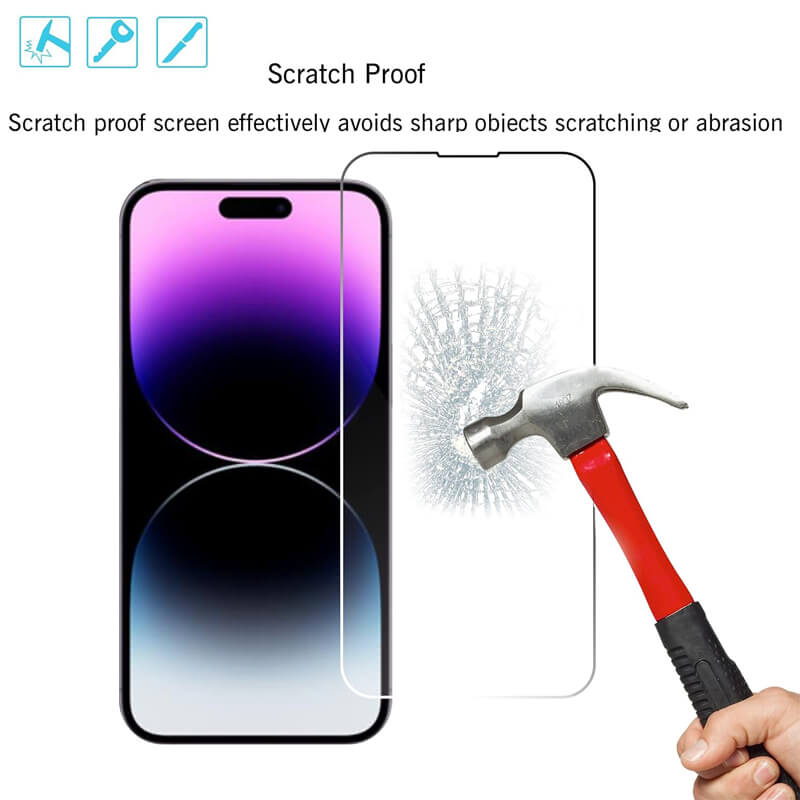 Película De Vidro Para Iphone14 17 15 16 13 12 11 Pro Max Protetor De Tela Para Iphone 15 Pro Pelicula Para Iphone  14 Pro Pelicula De Vidro Iphone 14