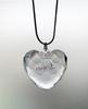 Circle Plastic Love Heart Necklace (Clear)