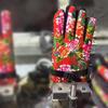 Ski gloves Northeast big flower couple winter warm and fleece waterproof winter outdoor electric vehicle riding gloves