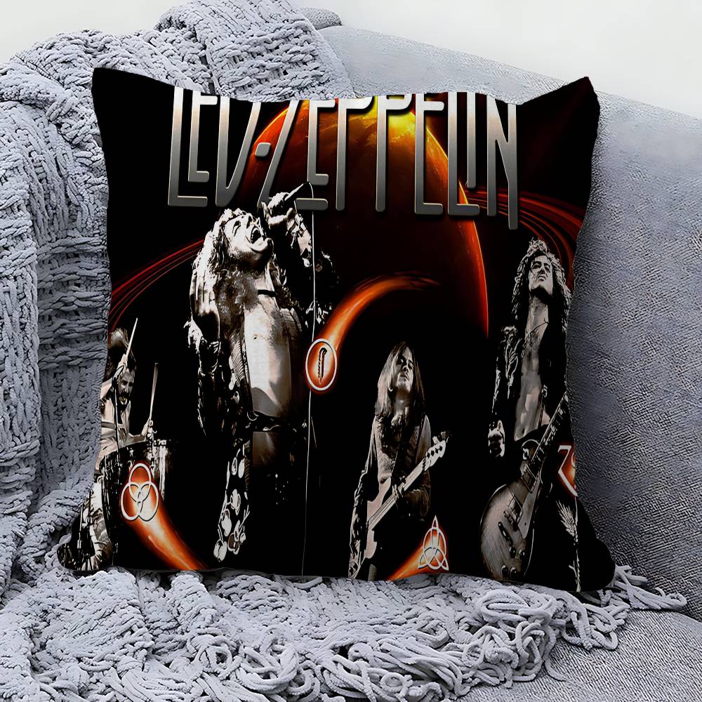 British Rock Led Band Z-Zeppelines Pillow Cushion Cover Pillowcase Living Room Sofa Home Decor Customized