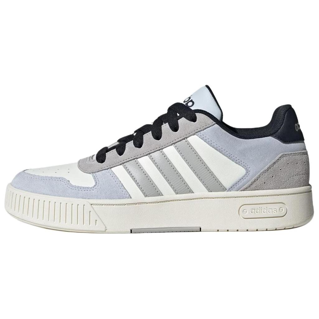adidas Neo D PAD Anti Slip Wear Resistant Low Top Skateboard Shoes Unisex White Gray Blue Sneakers JR8327